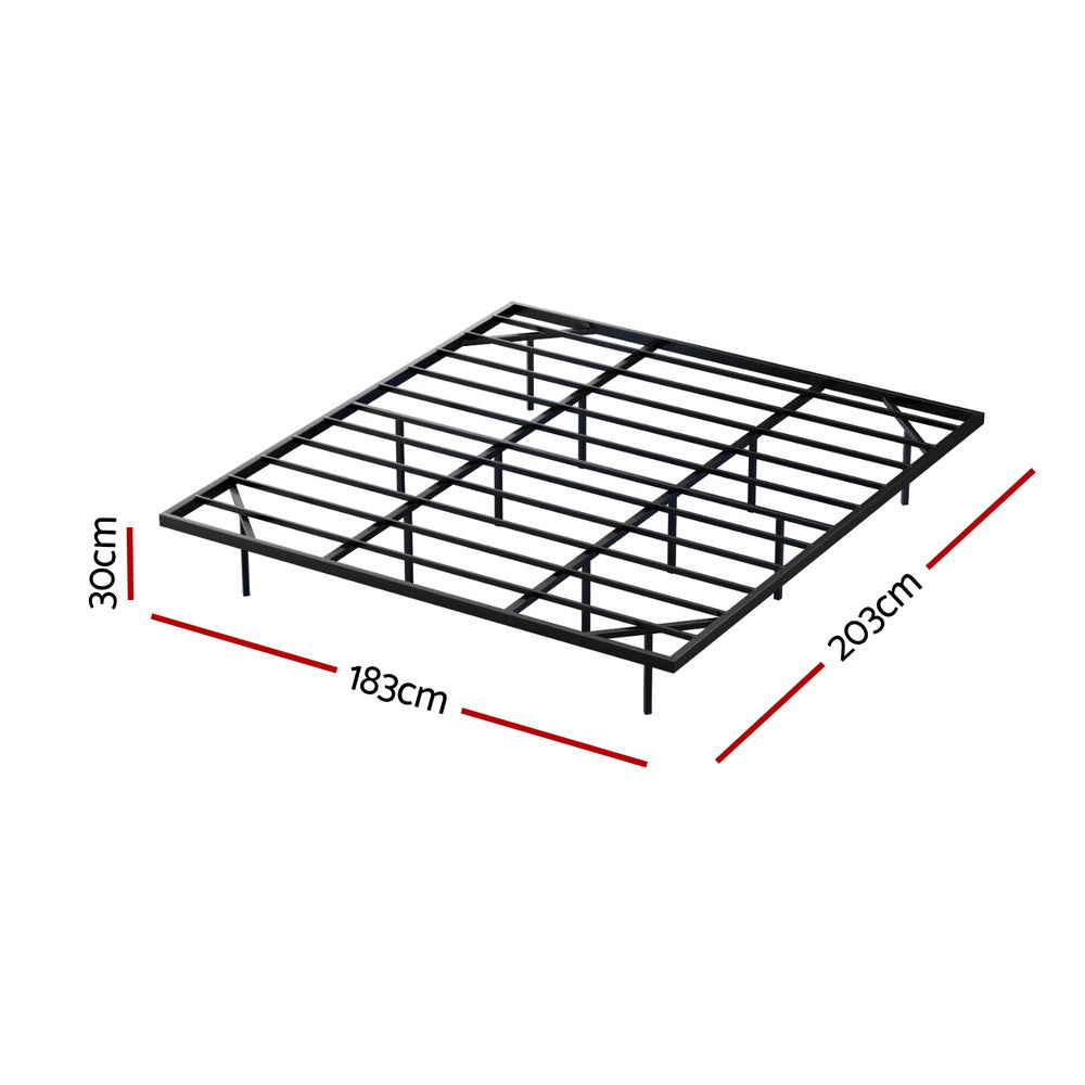 Vista (King) Metal Ensemble Bed Frame - Black - Homecoze