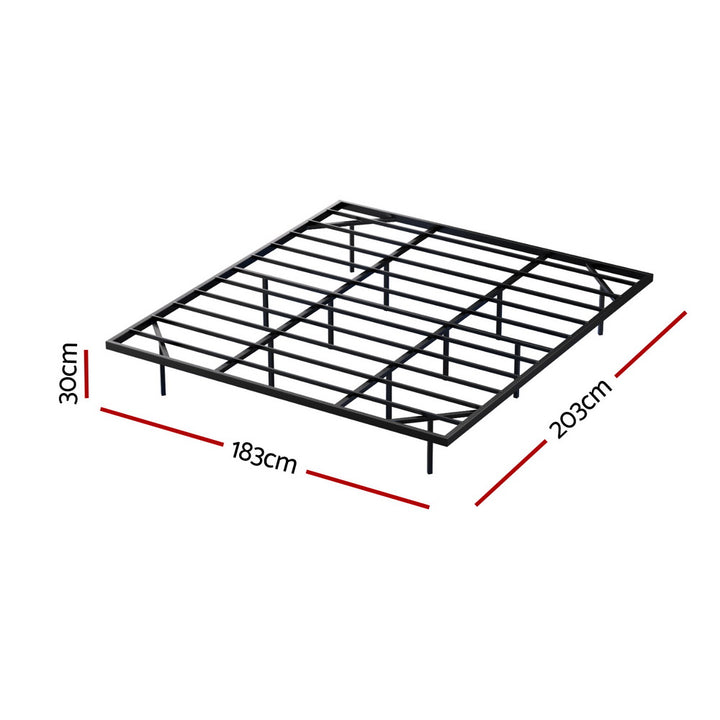 Vista (King) Metal Ensemble Bed Frame - Black - Homecoze