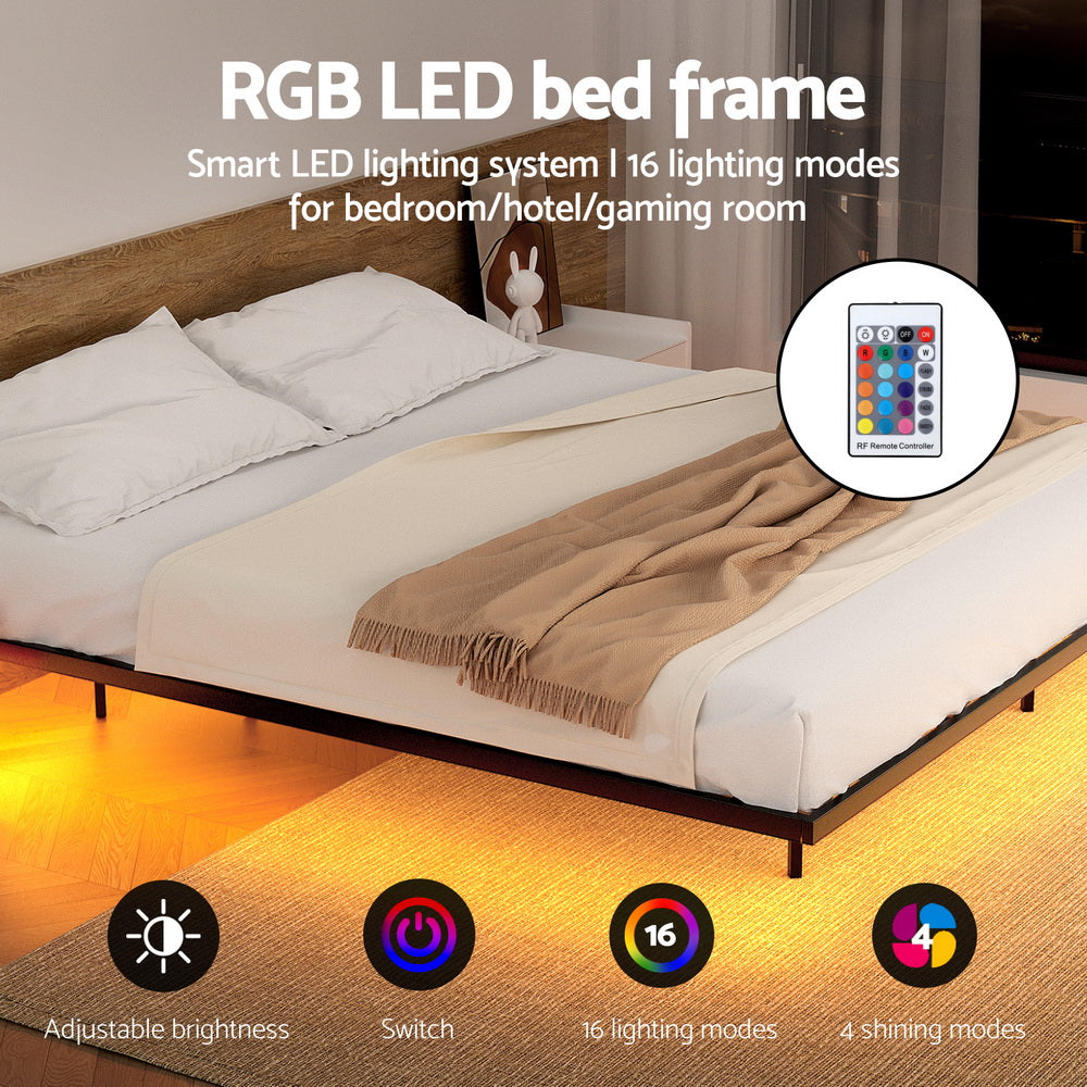 Vista (Queen) Metal Ensemble Bed Frame - Black - Homecoze