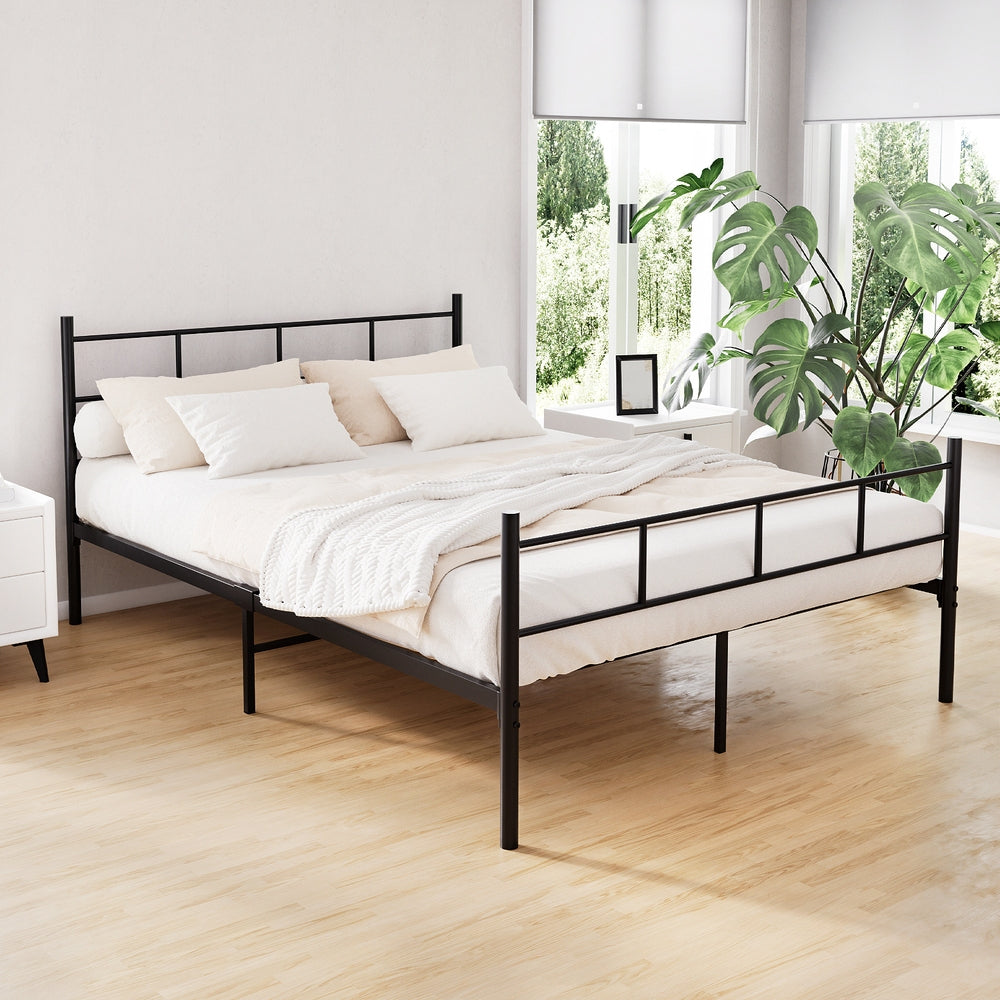 Dover (Double) Metal Bed Frame - Black - Homecoze