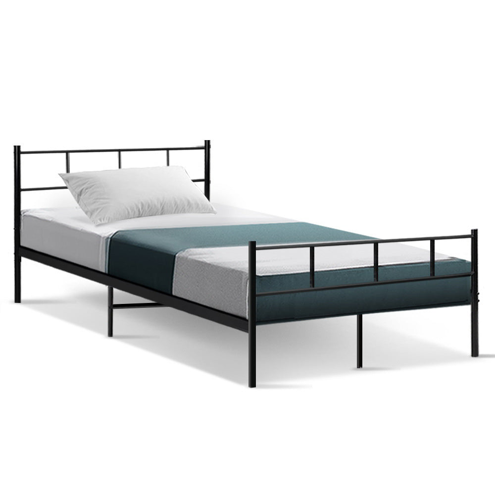 Dover (King Single) Metal Bed Frame - Black - Homecoze