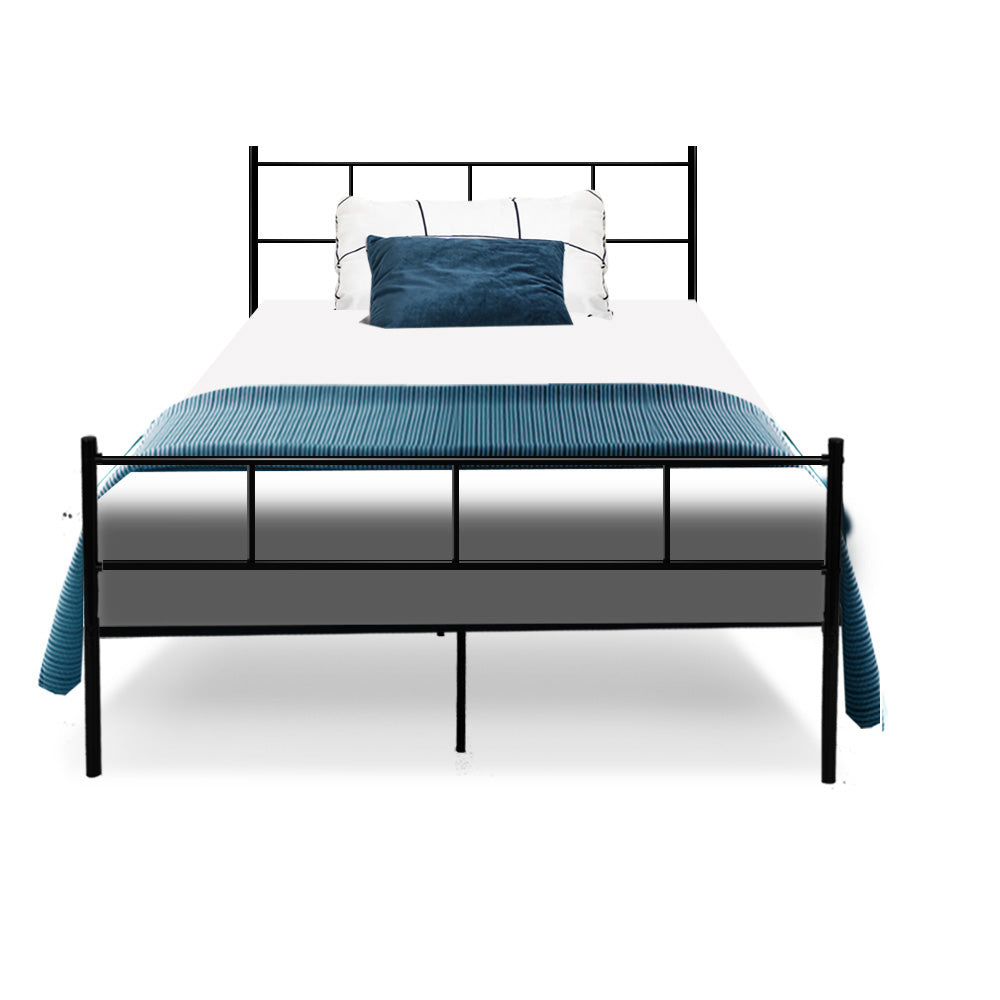 Dover (King Single) Metal Bed Frame - Black - Homecoze