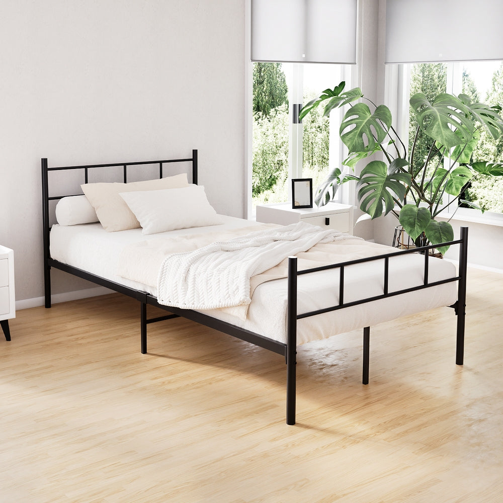Dover (King Single) Metal Bed Frame - Black - Homecoze