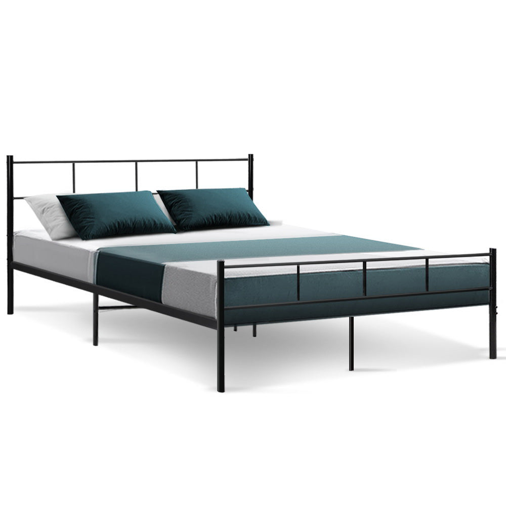 Dover (Queen) Metal Bed Frame - Black - Homecoze