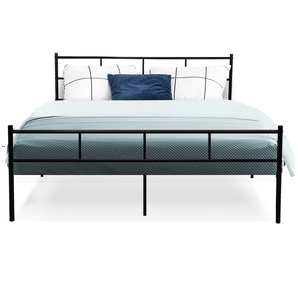 Dover (Queen) Metal Bed Frame - Black - Homecoze