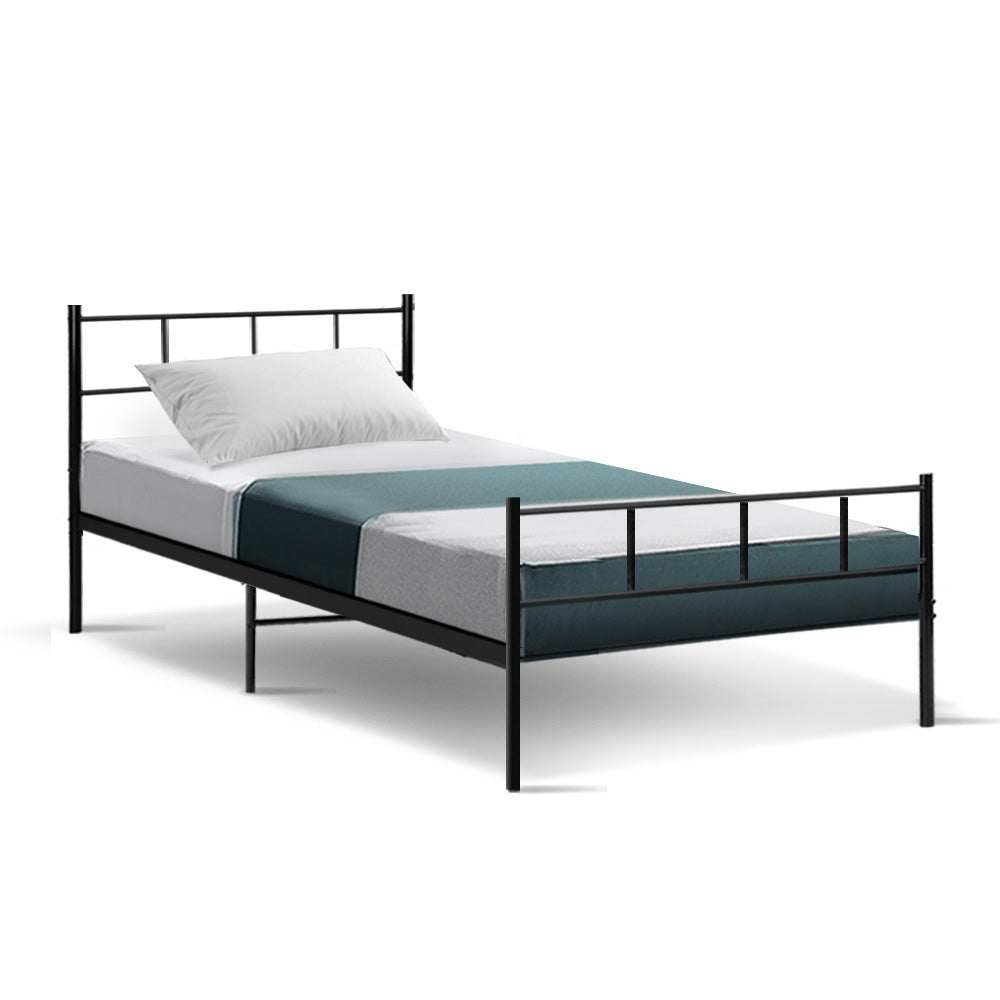 Dover (Single) Metal Bed Frame - Black - Homecoze