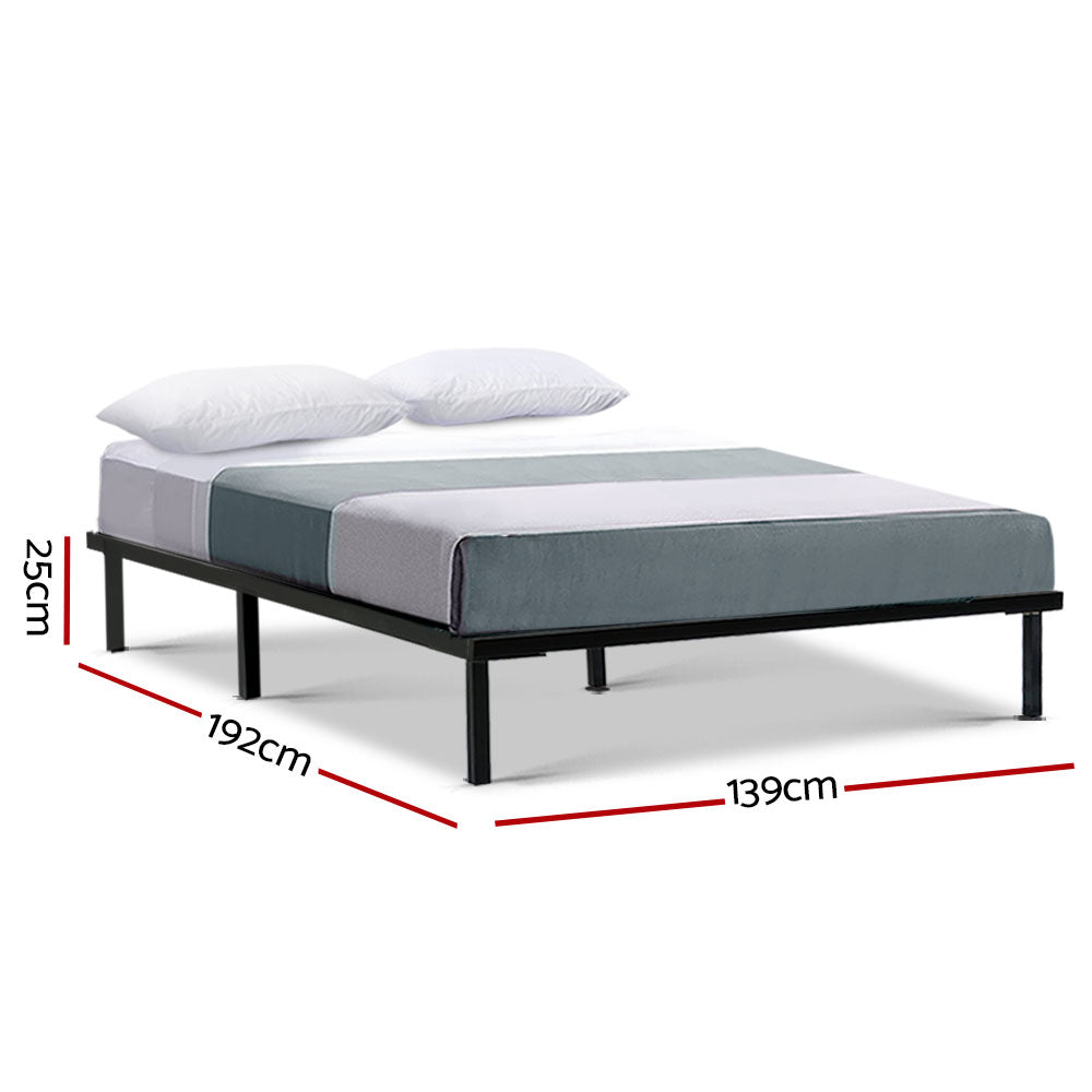Canton (Double) Metal Bed Frame - Black - Homecoze