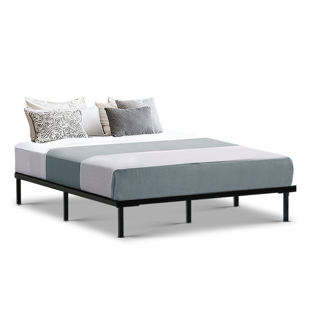 Canton (Queen) Metal Bed Frame - Black - Homecoze