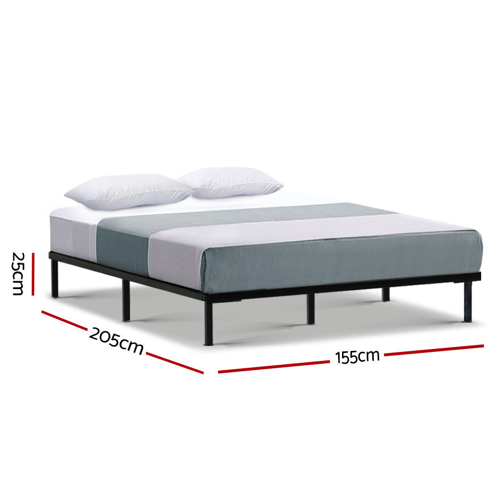 Canton (Queen) Metal Bed Frame - Black - Homecoze
