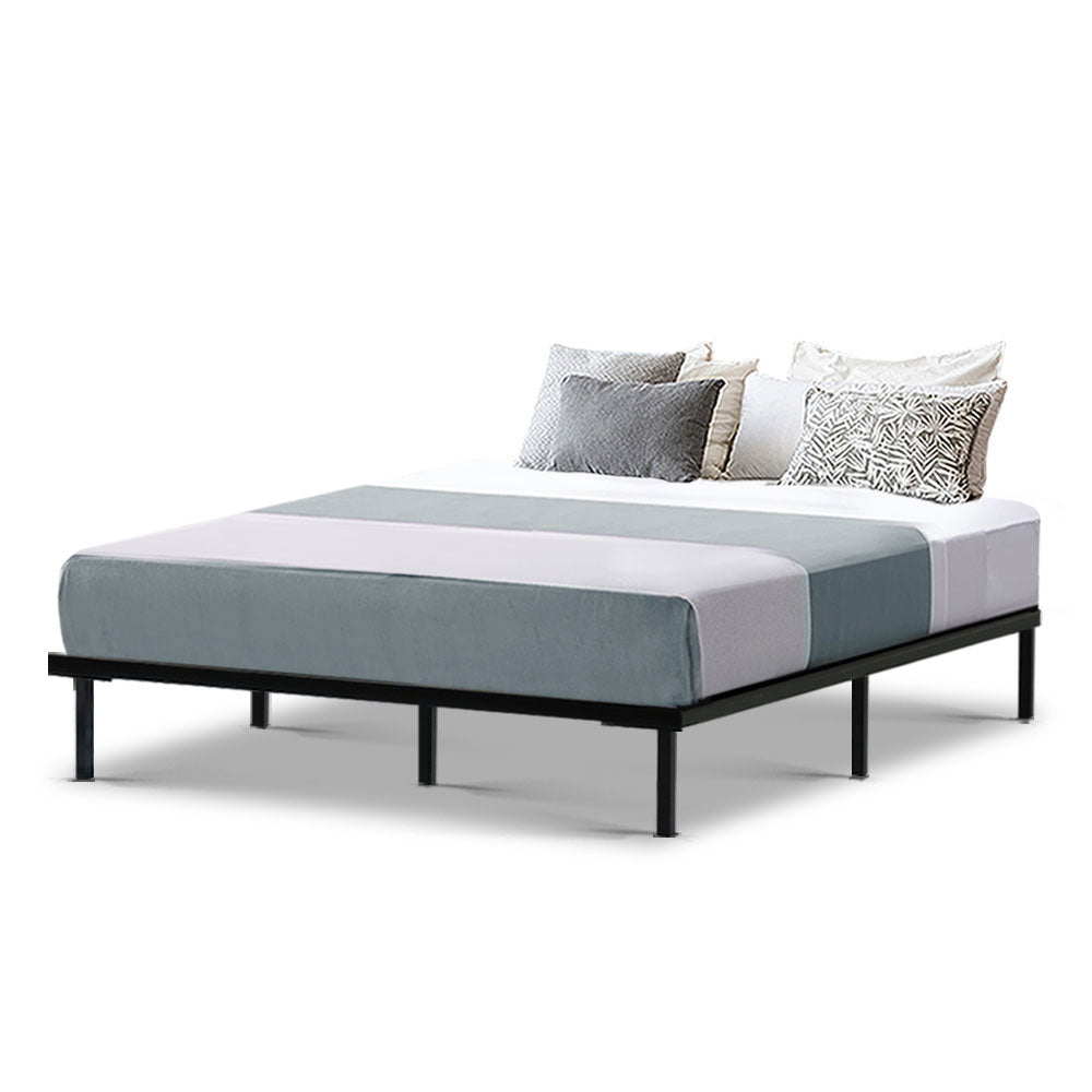Canton (Queen) Metal Bed Frame - Black - Homecoze