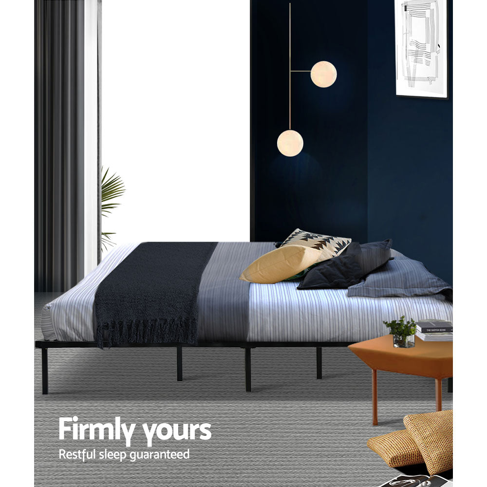 Canton (Queen) Metal Bed Frame - Black - Homecoze