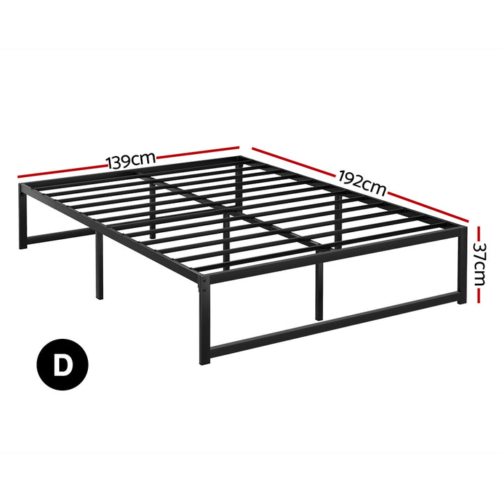 Dallas (Double) Metal Bed Frame - Black