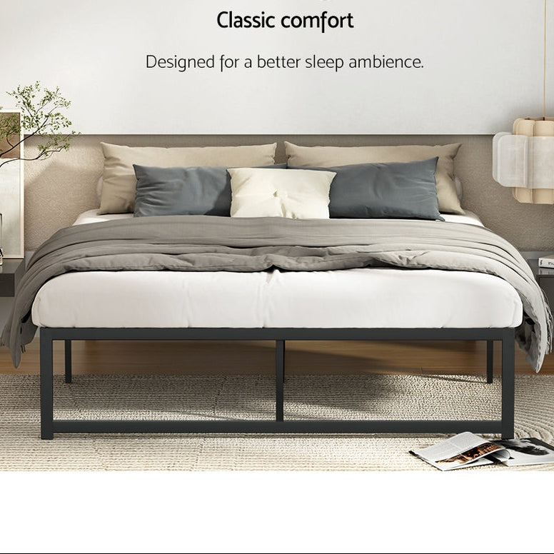 Dallas (Double) Metal Bed Frame - Black - Homecoze