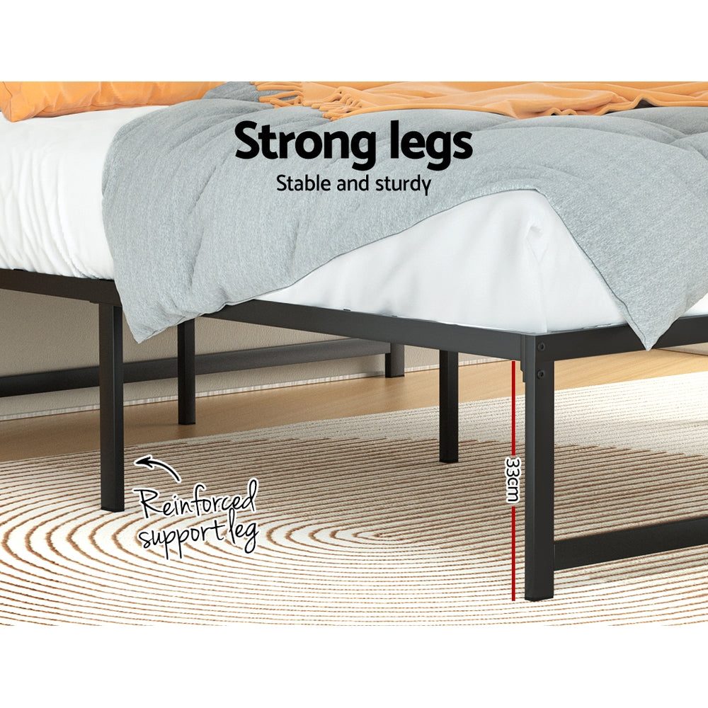 Dallas (Double) Metal Bed Frame - Black - Homecoze