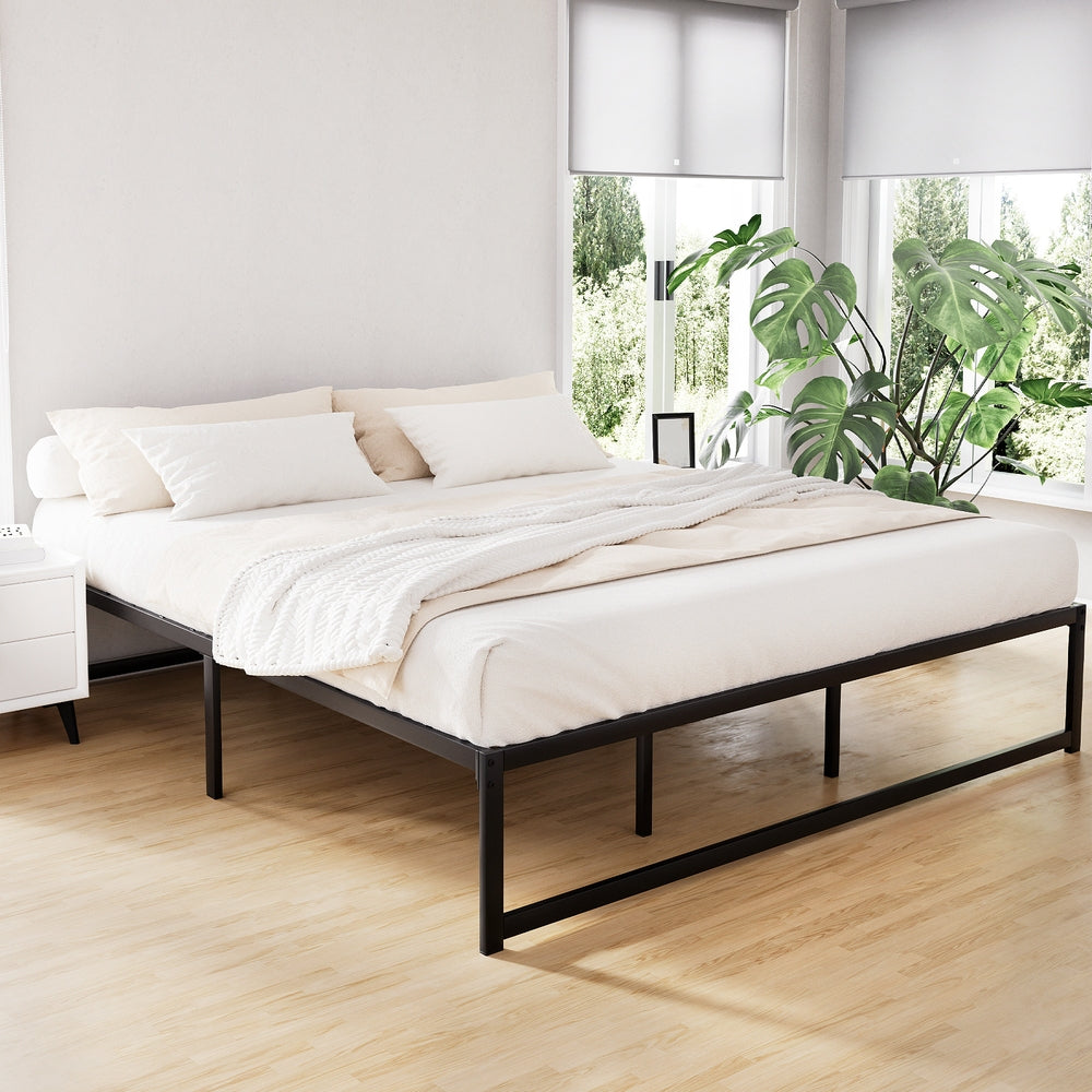 Dallas (King) Metal Bed Frame - Black - Homecoze
