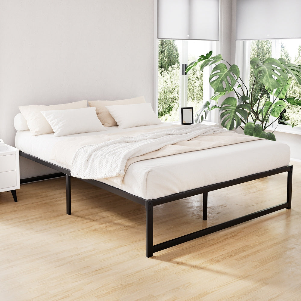 Dallas (Queen) Metal Bed Frame - Black - Homecoze