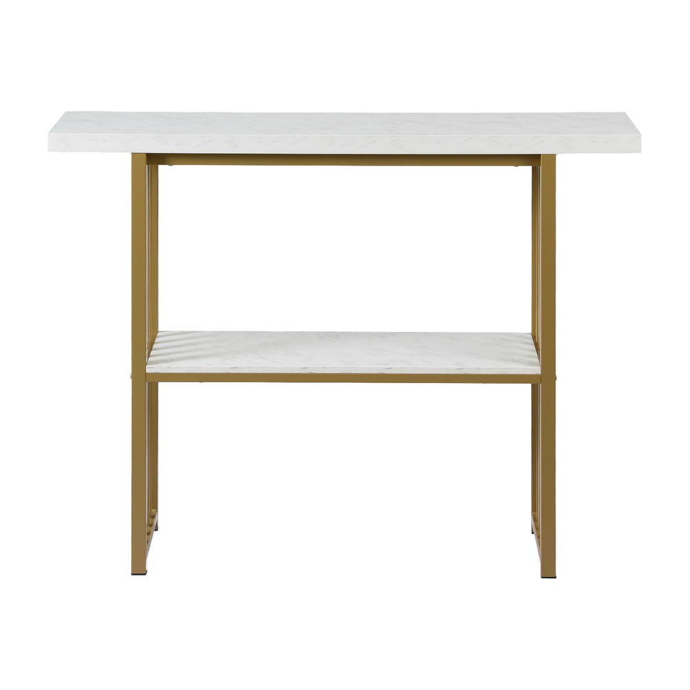 Artiss Console Table Marble Effect White&Gold - Homecoze