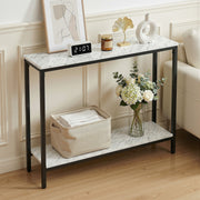 Artiss Console Table Entryway Hallway Display Desk Marble Effect White - Homecoze
