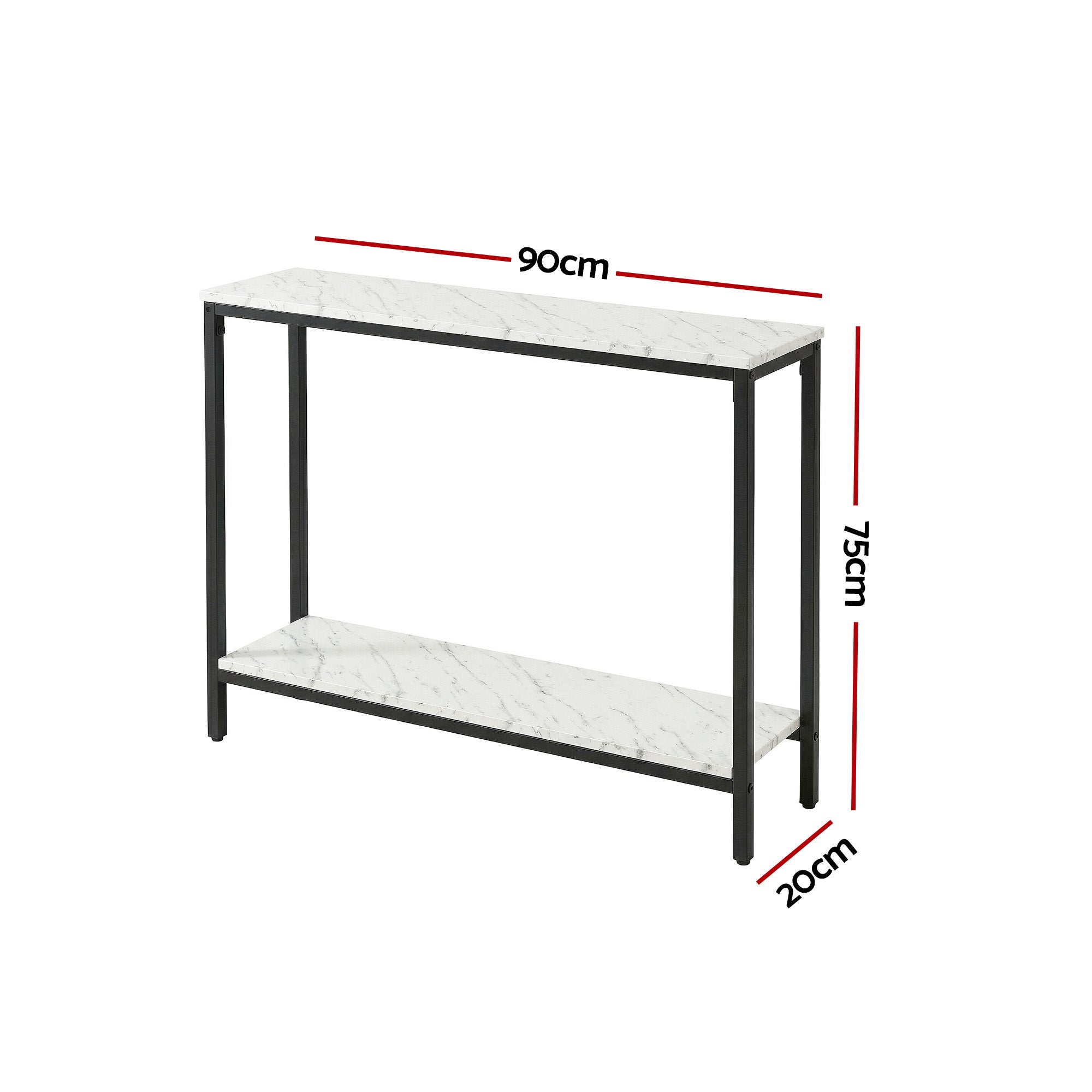 Artiss Console Table Entryway Hallway Display Desk Marble Effect White - Homecoze