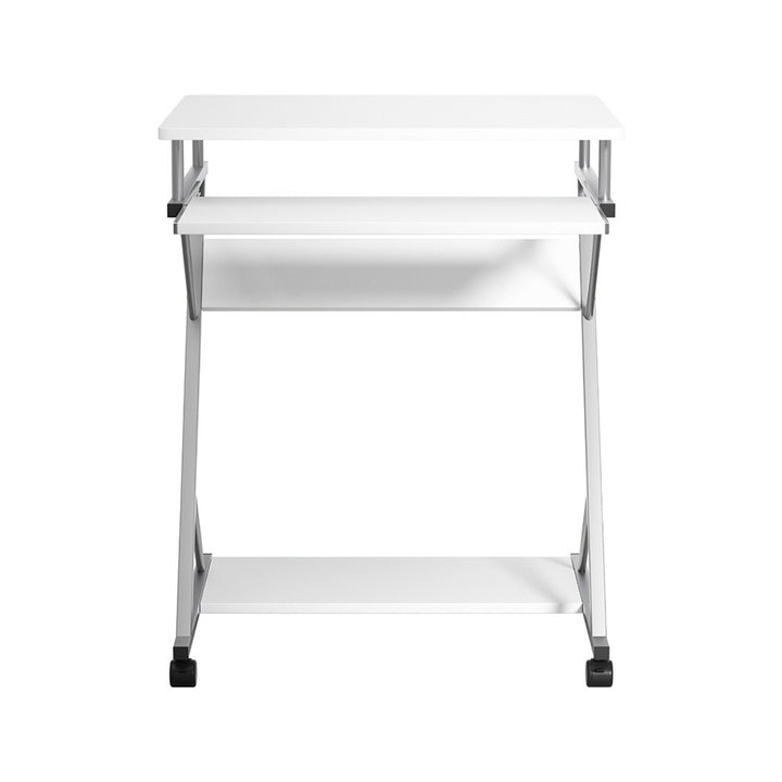 Metal Pull Out Table Desk - White - Homecoze