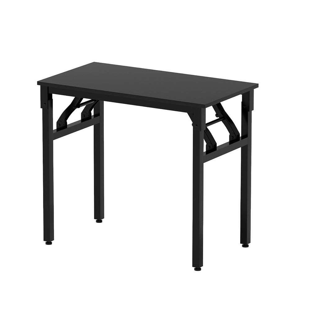 Compact Foldable Computer Desk Laptop Table For Study or Home Office Black - Homecoze