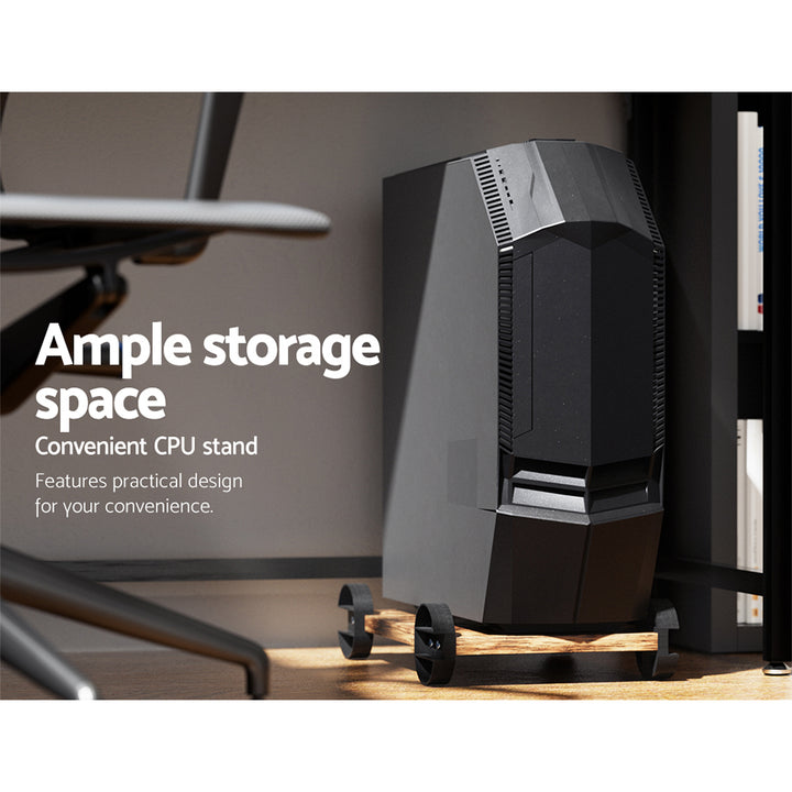 Corner Computer Study Desk L-Shaped Home Office Work Station - Brown - Homecoze