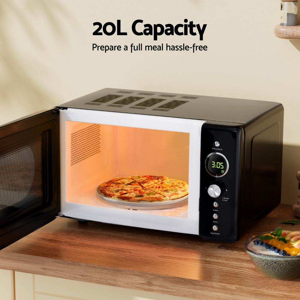 Devanti 20L Microwave Oven 700W Black - Homecoze