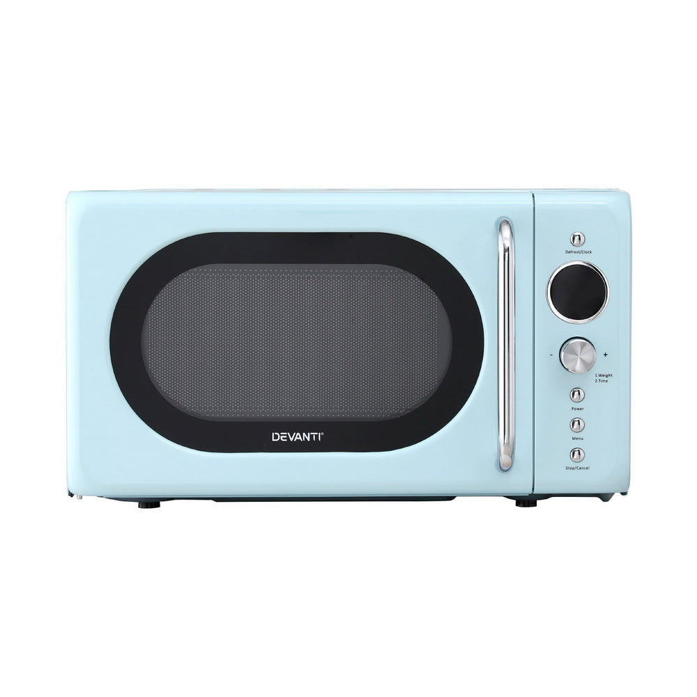 Devanti 20L Microwave Oven 800W Blue - Homecoze