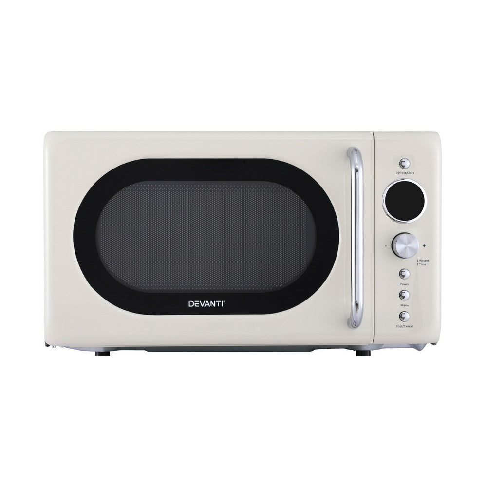 Devanti 20L Microwave Oven 700W Cream - Homecoze