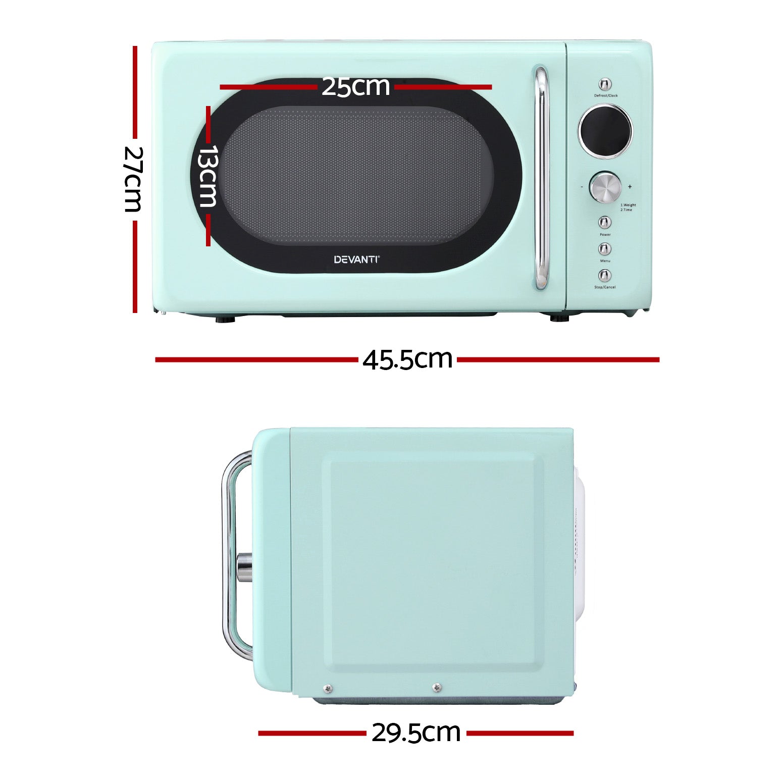 Devanti 20L Microwave Oven 700W Green - Homecoze