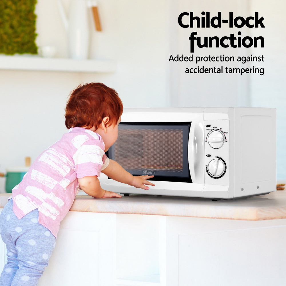 Devanti 20L Microwave Oven 800W White - Homecoze