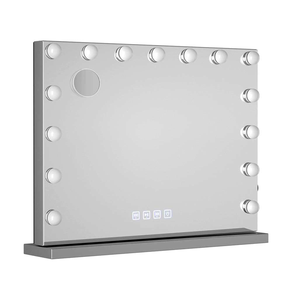 Embellir Bluetooth Makeup Mirror with Light Hollywood LED Vanity Dimmable 58X46 - Homecoze