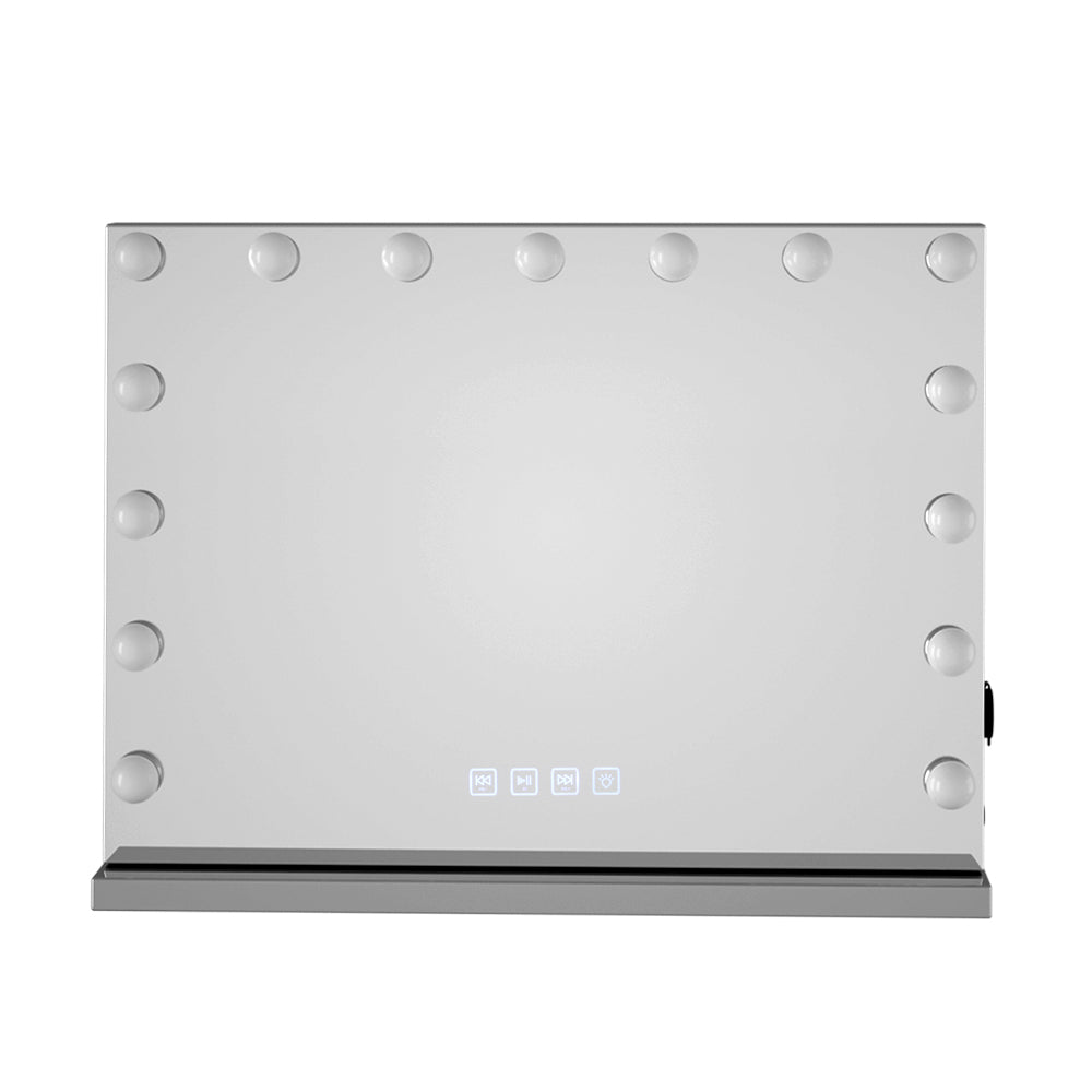 Embellir Bluetooth Makeup Mirror with Light Hollywood LED Vanity Dimmable 58X46 - Homecoze