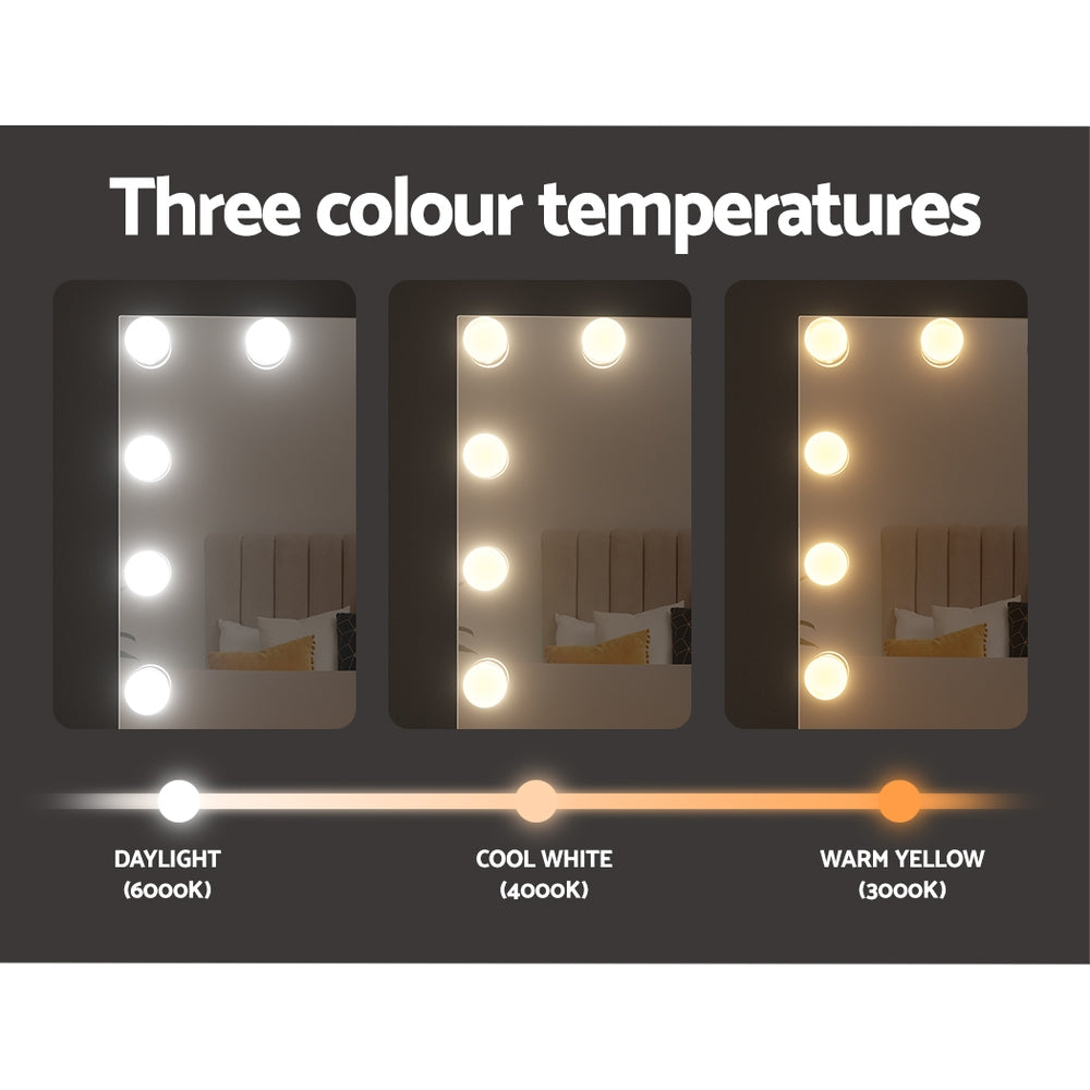 Embellir Bluetooth Makeup Mirror with Light Hollywood LED Vanity Dimmable 58X46 - Homecoze