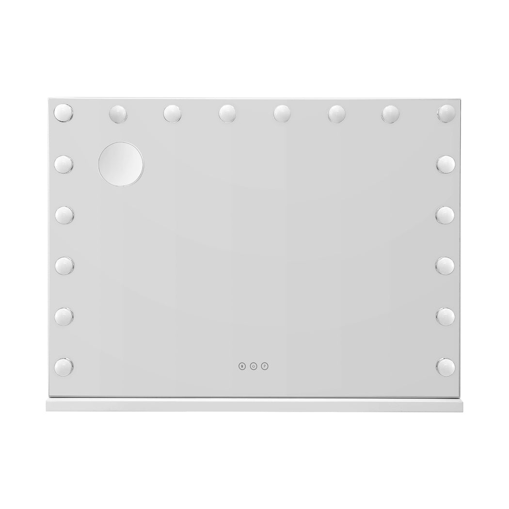 Embellir Makeup Mirror 80x58cm Hollywood Vanity with LED Light Tabletop Wall - Homecoze