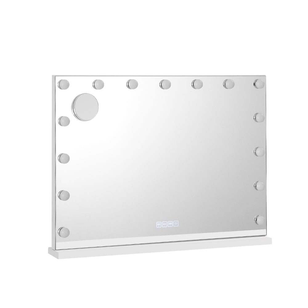 LED Makeup Mirror Inbuilt Bluetooth Speaker 80 x 58cm - Homecoze