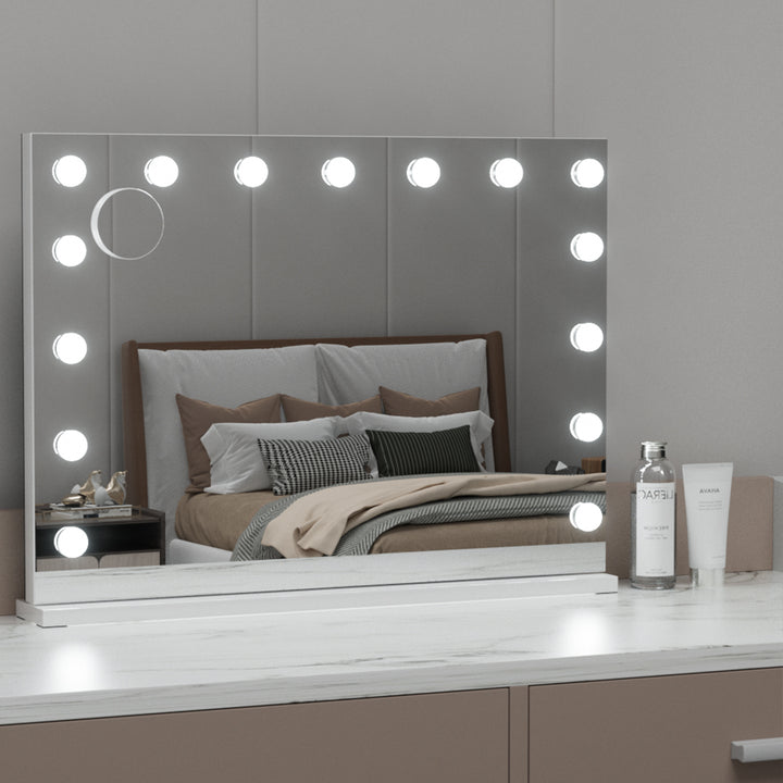 LED Makeup Mirror Inbuilt Bluetooth Speaker 80 x 58cm