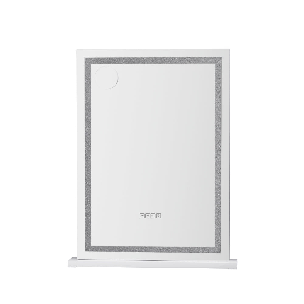 Crystal LED Makeup Mirror USB & Speaker - 58 x 80cm - Homecoze
