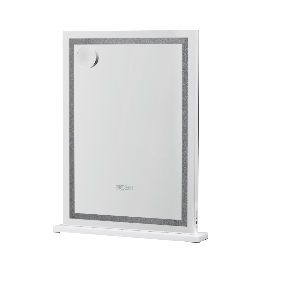 Crystal LED Makeup Mirror USB & Speaker - 58 x 80cm - Homecoze