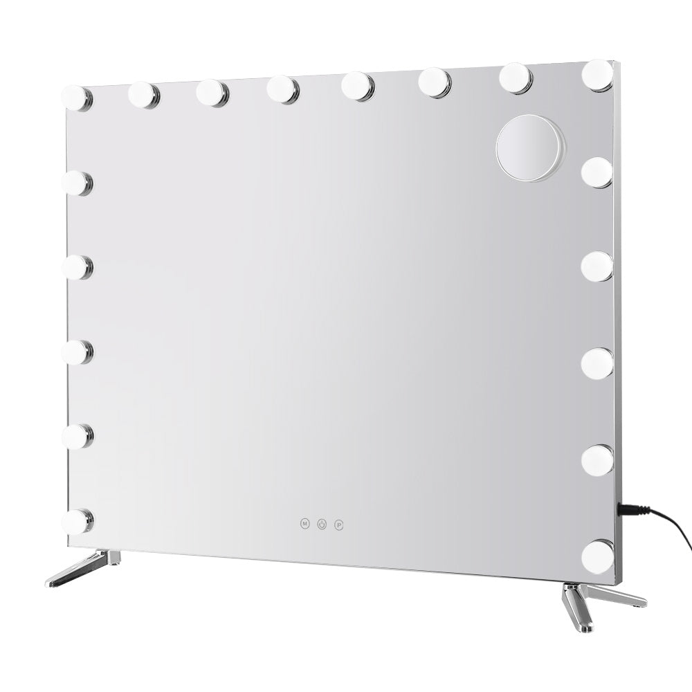 Frameless Hollywood Make Up Mirror with 18 LED Light Bulbs - 65 x 80cm - Homecoze