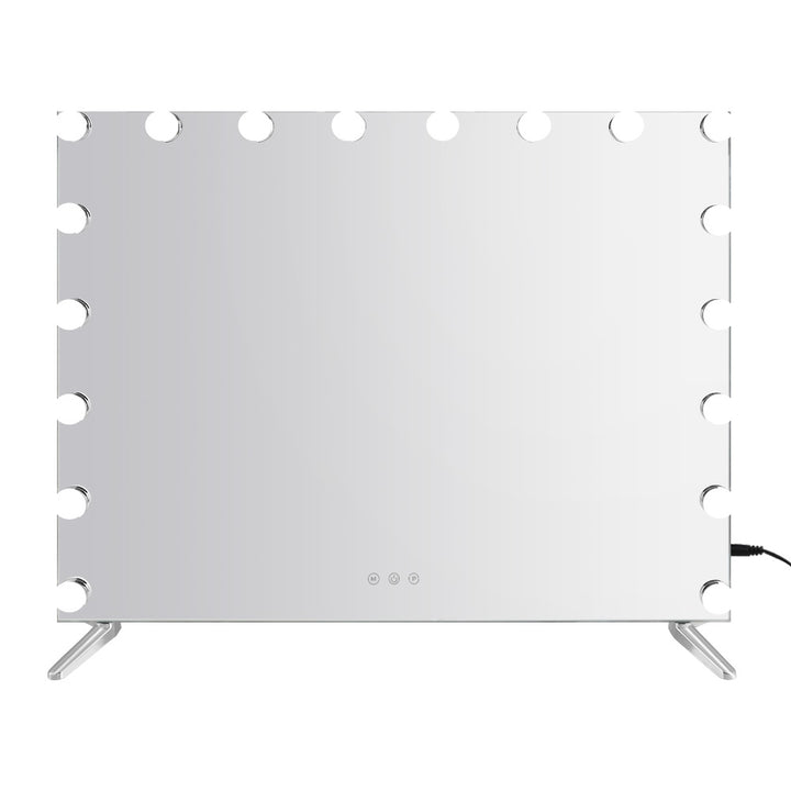 Frameless Hollywood Make Up Mirror with 18 LED Light Bulbs - 65 x 80cm - Homecoze