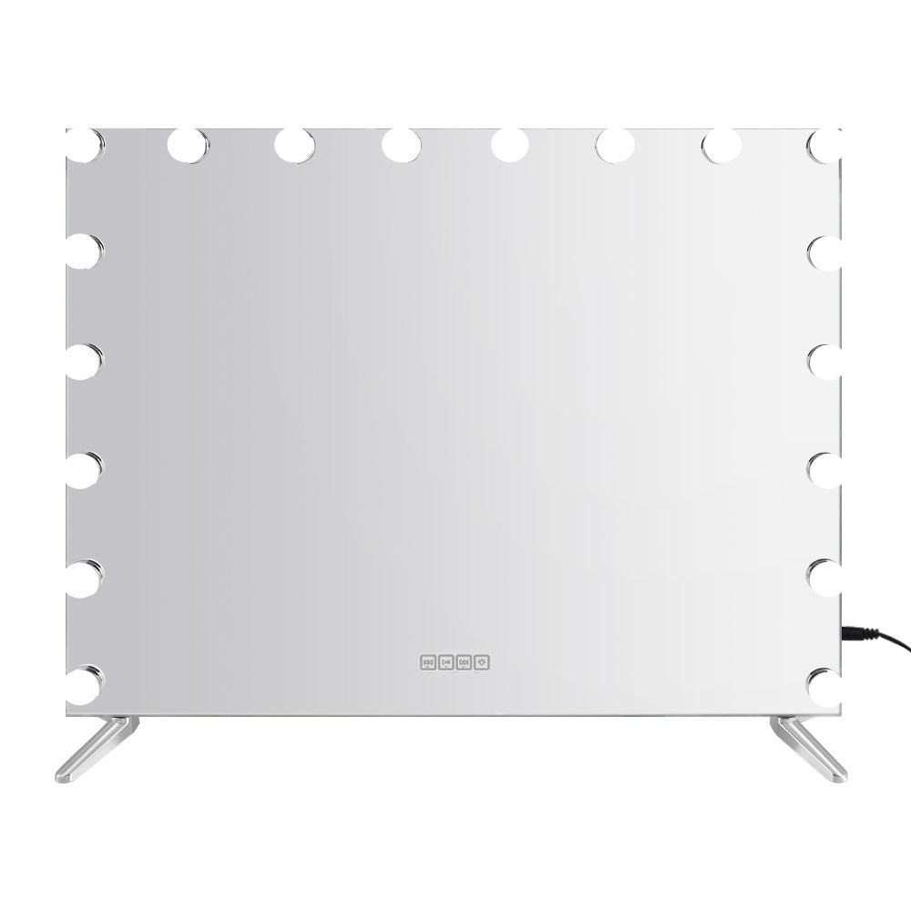 LED Makeup Mirror Inbuilt Bluetooth Speaker 65 x 80cm - Homecoze