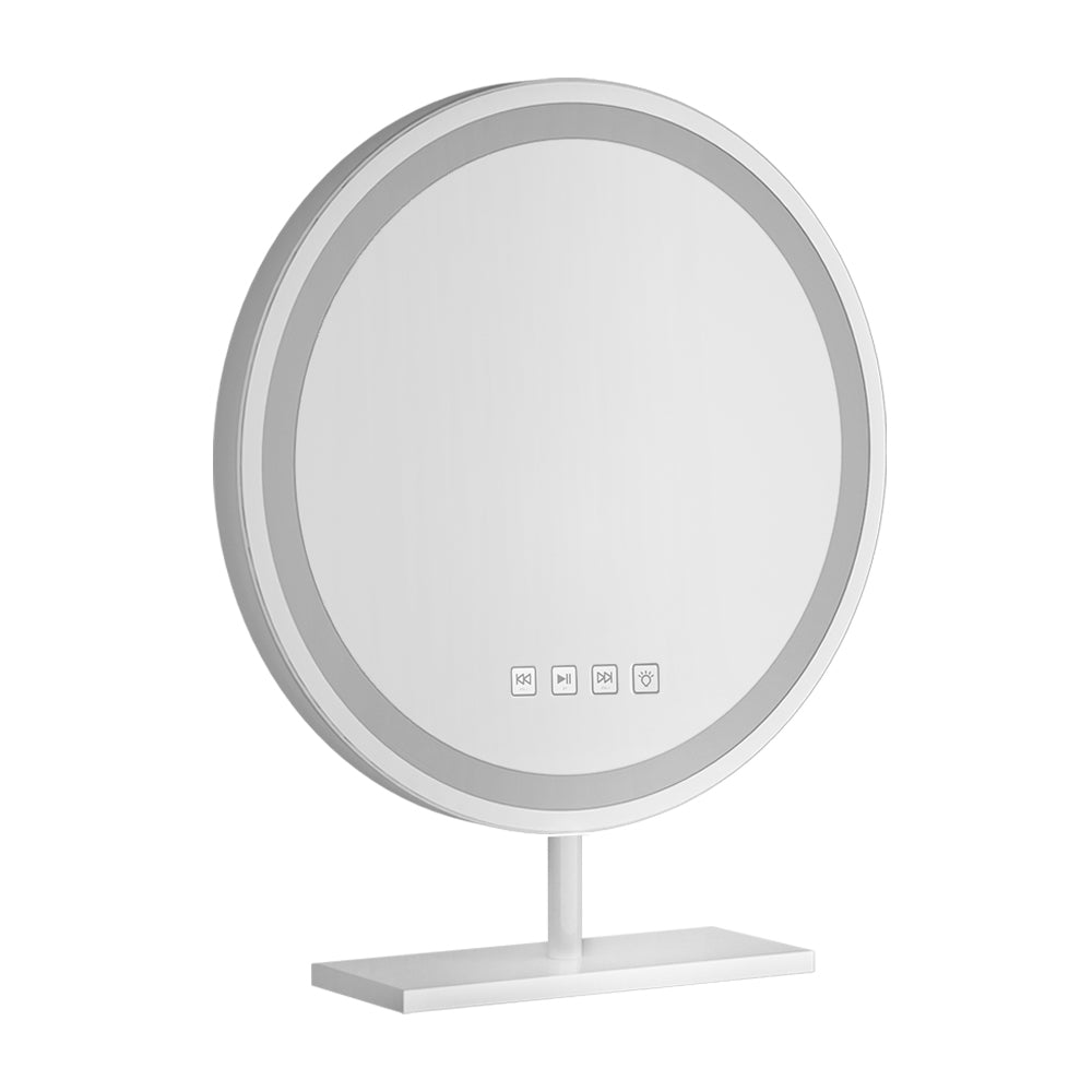 Round LED Light Strip Makeup Mirror 40x40cm - Homecoze