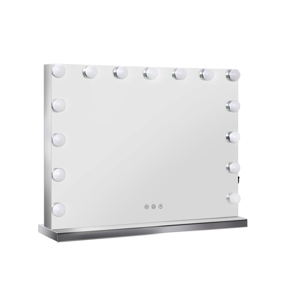 Hollywood Make Up Mirror with 15 LED Light Bulbs - 58 x 46cm - Homecoze