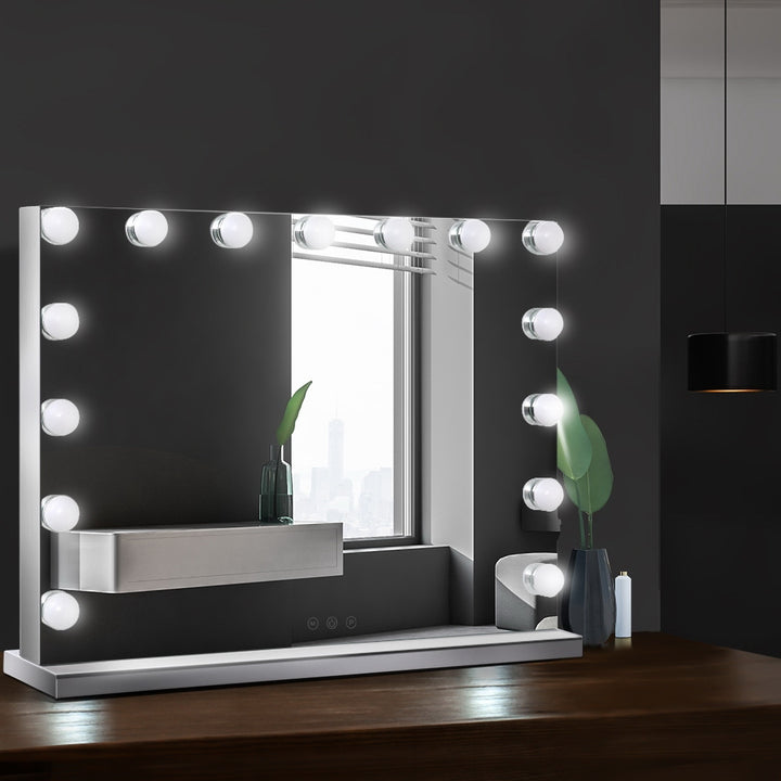 Hollywood Make Up Mirror with 15 LED Light Bulbs - 58 x 46cm Homecoze