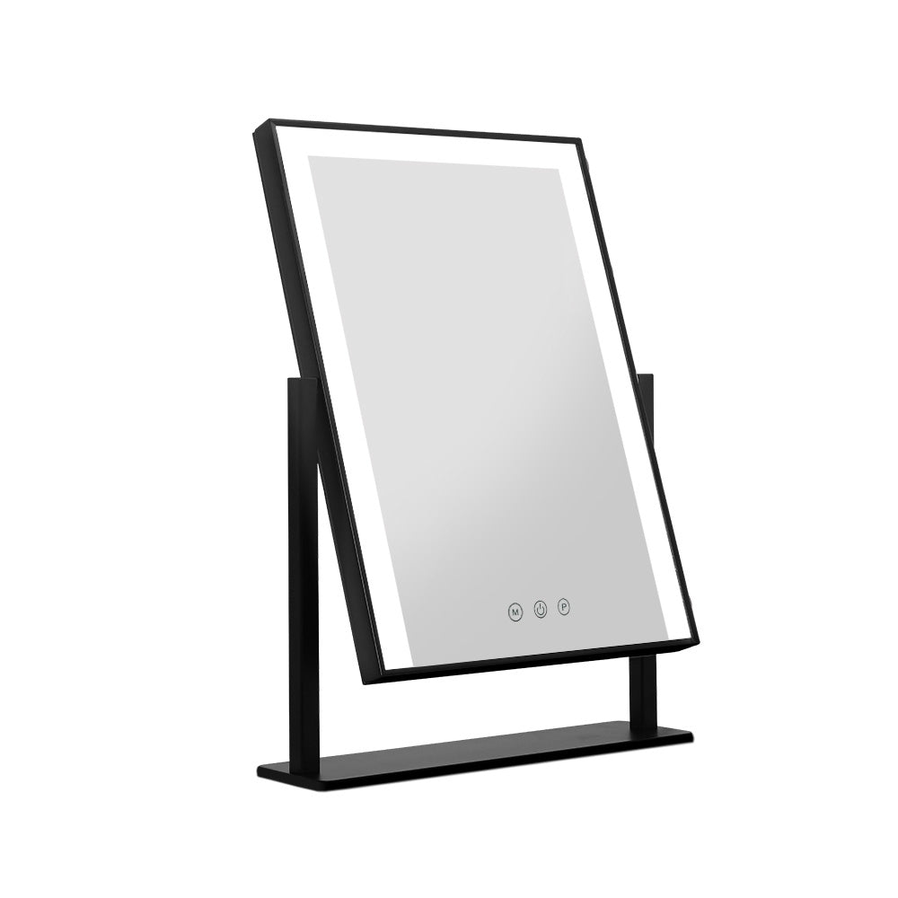 Hollywood Tabletop Standing Vanity Makeup Mirror With Light LED Strip 30 x 40cm - Homecoze