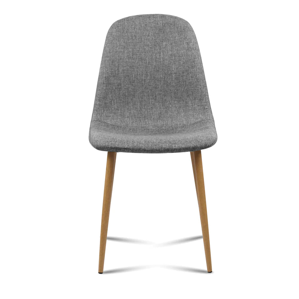 Brielle (Set of 4) Linen-Look Dining Chairs - Grey