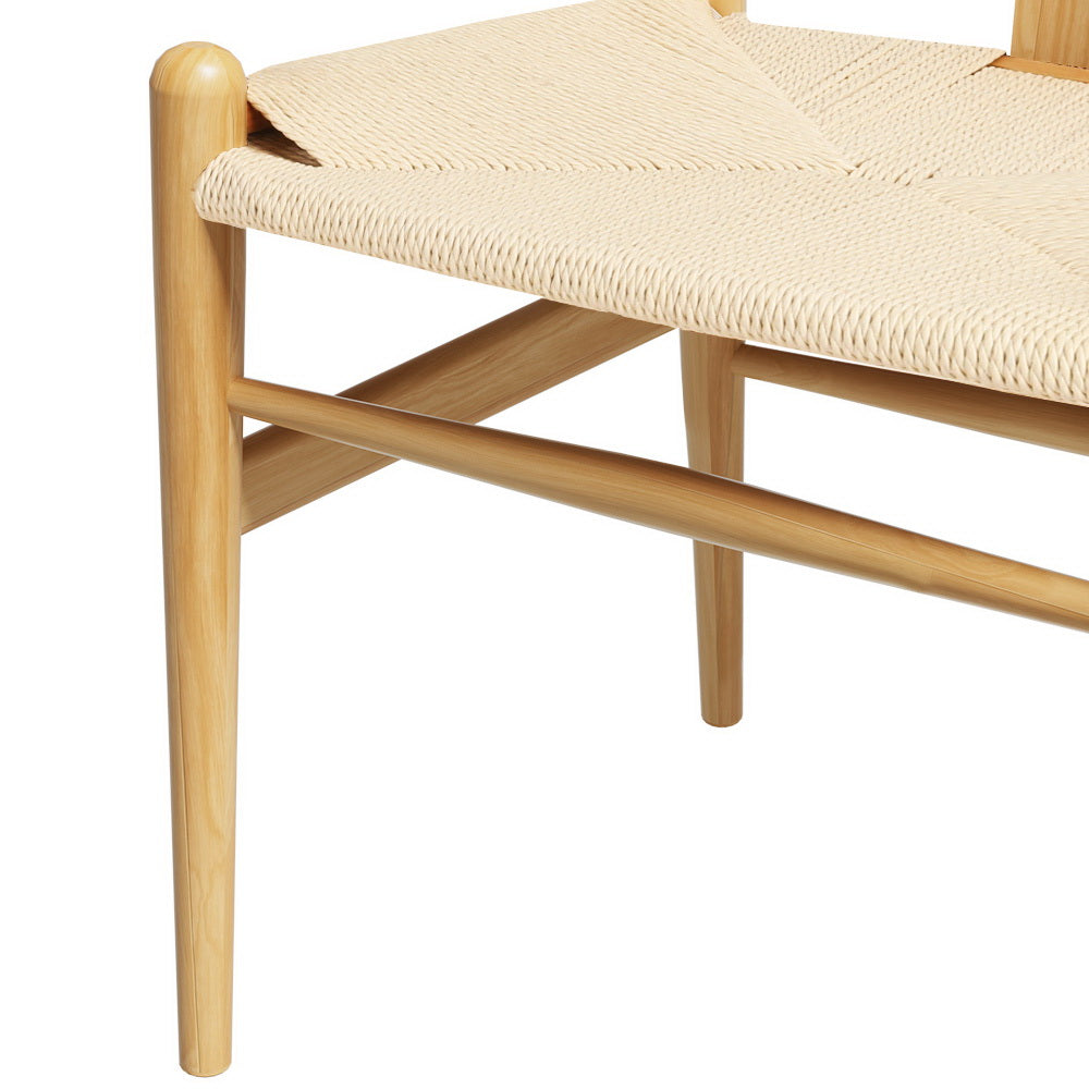 Wishbone Woven Seat Dining Chair - Oak - Homecoze