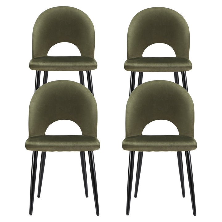 Artiss Dining Chairs Set of 4 Velvet Hollow Green - Homecoze