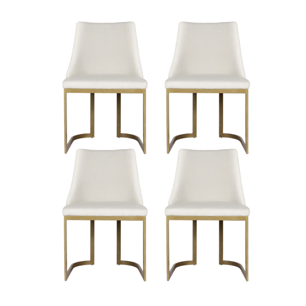 Artiss Dining Chairs Set of 4 Linen Fabric Frame Beige - Homecoze
